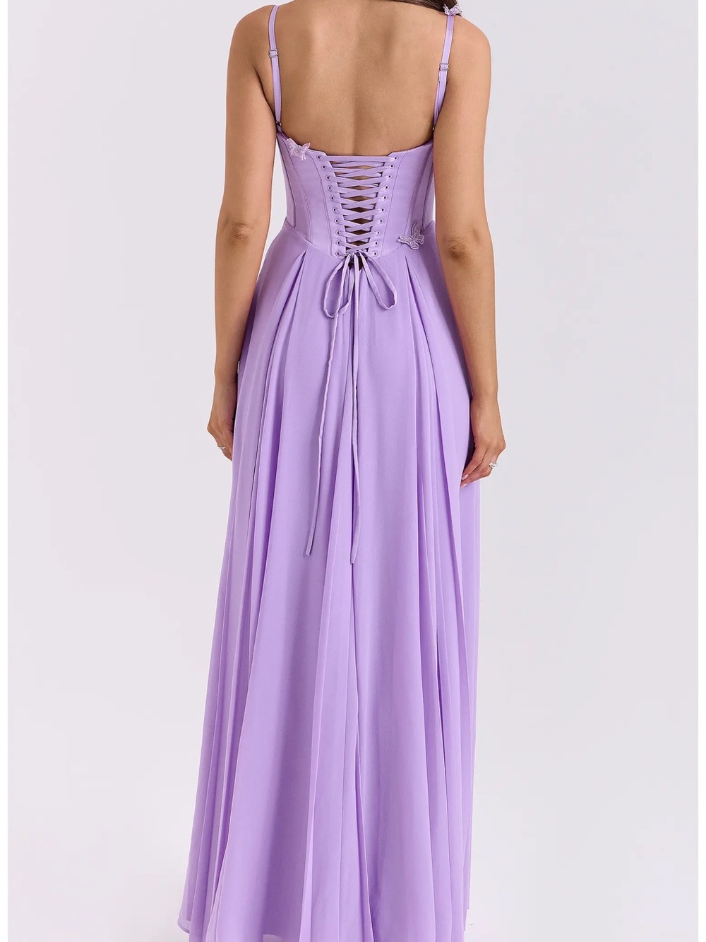 House of CB Lilac Butterfly-Detail Corset Maxi Dress - Picture 2 of 3